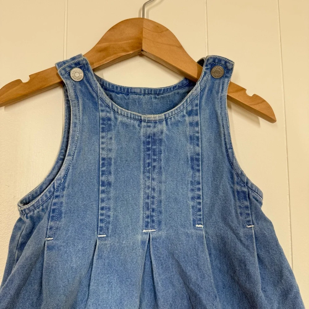 Cherokee Vintage Pleated Denim Overall Dress